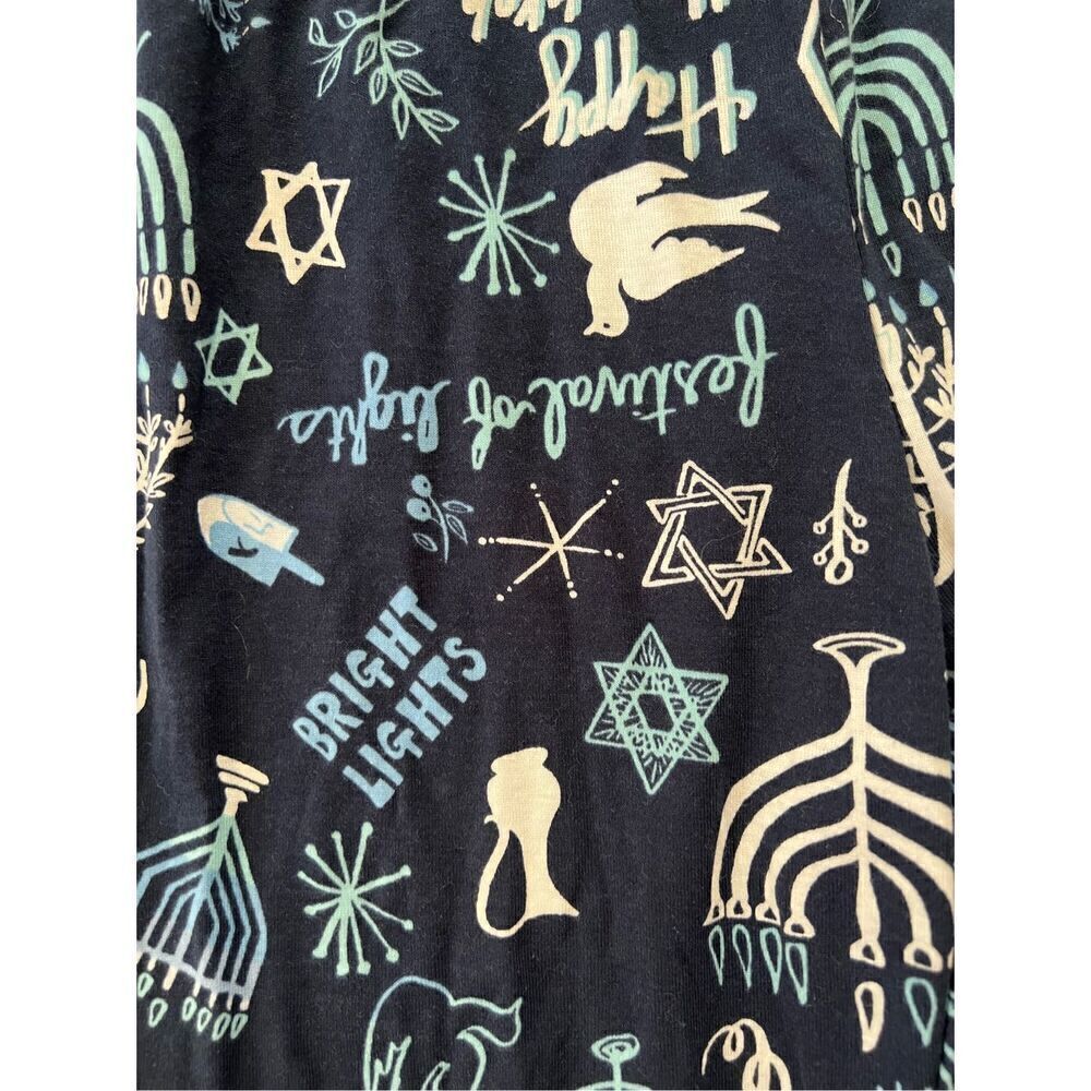 New! Blue White Hannukah Print Pajama Pants Women's Small - Picture 6 of 6